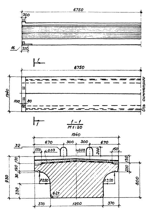 Балка ребристая БПД135-М Серия 3.501.1-146