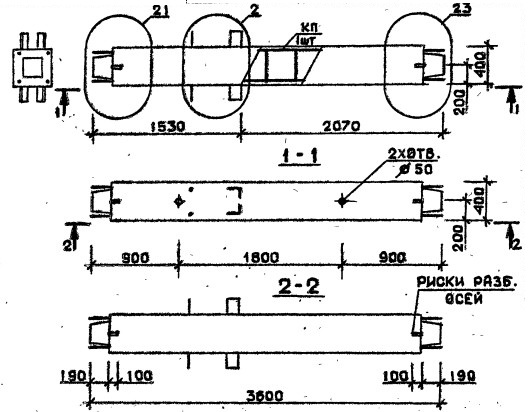 Колонна 1КС 36.36-9 Серия 1.020.1-2с/89