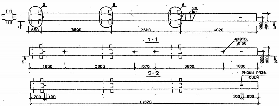 Колонна 2КБ 36.119-5 Серия 1.020.1-2с/89